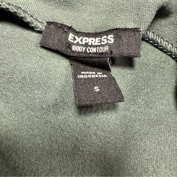 Express Body Contour Mock Neck Open Chest Long Sleeve Thong Bodysuit Size Small - Picture 7 of 8